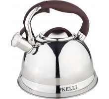Чайник KELLI KL-4502 3л сталь свисток серебристый