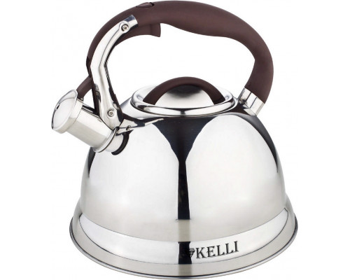 Чайник KELLI KL-4502 3л сталь свисток серебристый