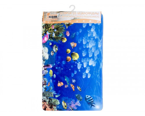 Коврик (000486) Рыжий кот Mat-AQUA "Аквариум" 50х80см. микрофибра