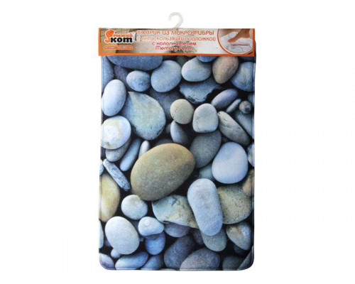 Коврик (000875) Рыжий кот Mat-Pebbles_MF "Галька" 50х80см. микрофибра