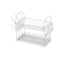 Сушилка для посуды 2х-ур. DR-1(310851) Рыжий кот 50х23х36см. нерж. ст. хром-г