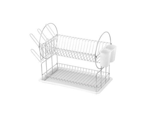Сушилка для посуды 2х-ур. DR-1(310851) Рыжий кот 50х23х36см. нерж. ст. хром-г