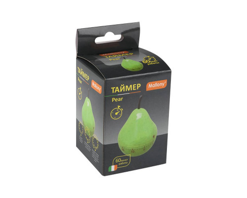 Таймер (003618) Mallony "Pear" 6,7х9,1см пластик зелен.