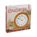 Часы настен. EC-13(009313) Energy d-30см кругл. бел. (дер. обод) пластик