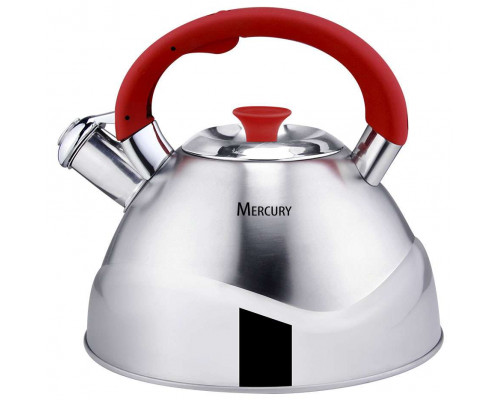 Чайник MERCURY MC-6592 3л сталь хром свисток серебристый