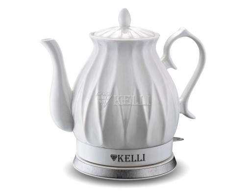 Чайник электрический Kelli KL-1341 белый керам. диск 2 л 2200 Вт