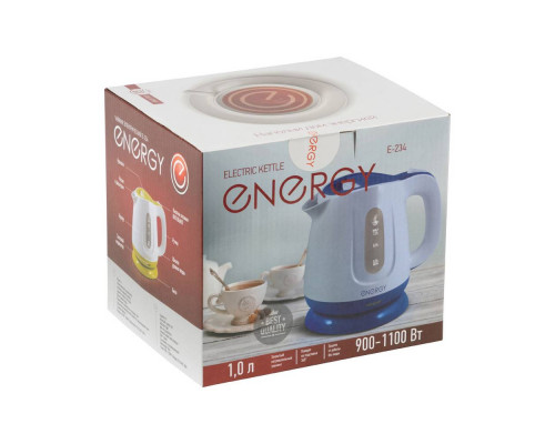 Чайник электрический Energy E-234 164105 1л пластик 1100Вт зелёный