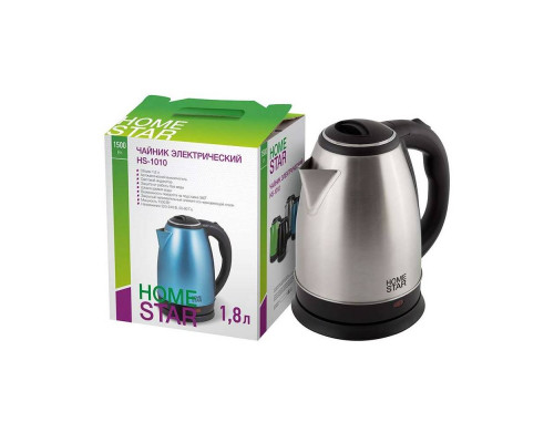 Чайник электрический Homestar HS-1010 003013 1,8л нерж. сталь 1500Вт сереб./чёрный