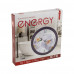 Часы настен. EC-110(009483) Energy d-25см кругл. син. "Орхидея" пластик