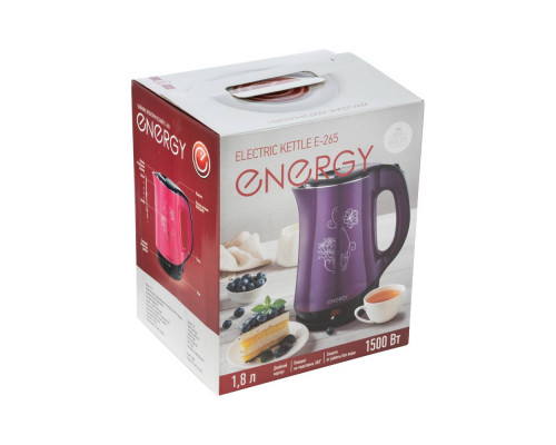 Чайник электрический Energy E-265 164127 1,8л пластик 1500Вт фиолетовый