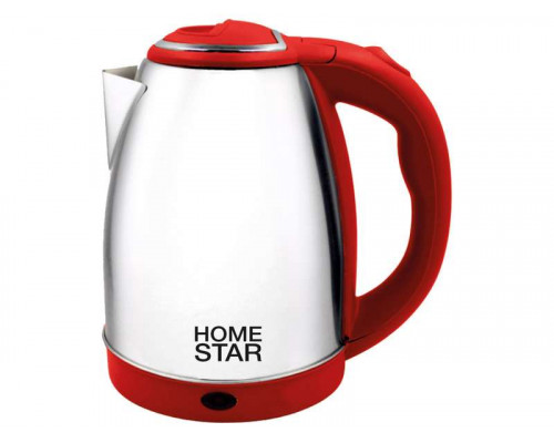 Чайник электрический Homestar HS-1028 красный нерж.ст. диск 1,8 л 1500 Вт