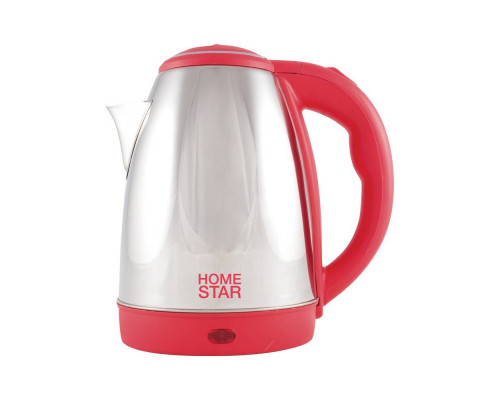 Чайник электрический Homestar HS-1028 красный нерж.ст. диск 1,8 л 1500 Вт