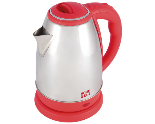 Чайник электрический Homestar HS-1028 красный нерж.ст. диск 1,8 л 1500 Вт