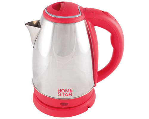 Чайник электрический Homestar HS-1028 красный нерж.ст. диск 1,8 л 1500 Вт