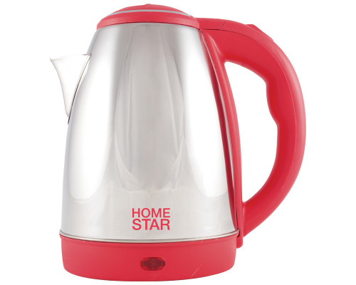 Чайник электрический Homestar HS-1028 красный нерж.ст. диск 1,8 л 1500 Вт
