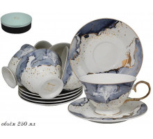 Чайный сервиз 12 пр. LENARDI 122-008, 0,25 л, фарф., голуб.