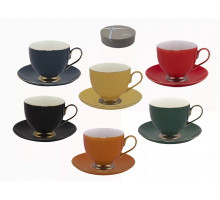 Чайный сервиз LENARDI 181-181 12пр. 0,22л фарфор разноцвет