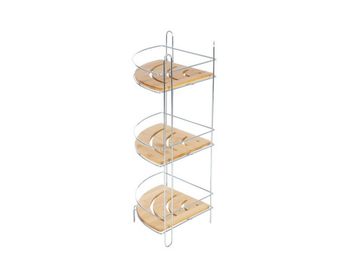 Полка трехъярусная 101247 BAMBOO-05 угловая 19,5х19,5х48,5см