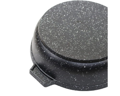 Сковорода ALTEI Granit Perfection black 02-2450-100 24см алюминий гран. ручка съемная чёрный
