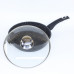 Сковорода ALTEI Granit Perfection black 02-2850-210 28см алюминий гран. крышка стекло чёрный