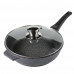 Сковорода ALTEI Granit Perfection natural 02-2658-110 26см алюминий гран. крышка стекло ручка съемна