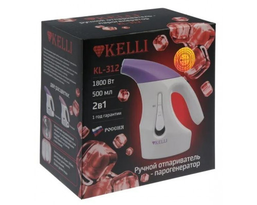 Отпариватель ручной Kelli KL-312 0,5л 1800Вт пластик розовый