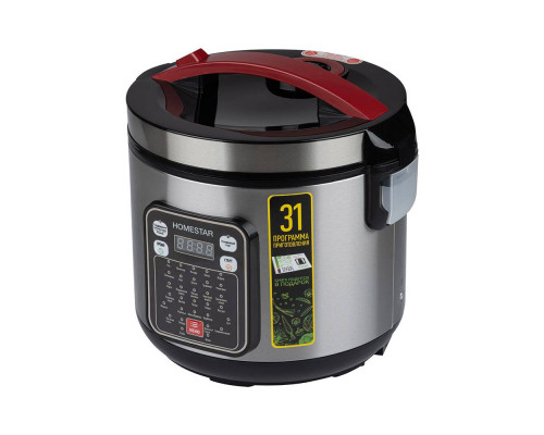 Мультиварка Homestar HS-2031 105383 5л 900Вт упр. электр. 31 програм. нерж сталь серебристый