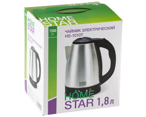 Чайник электрический Homestar HS-1010Т 105221 1,8л нерж. сталь 1500Вт серебристый