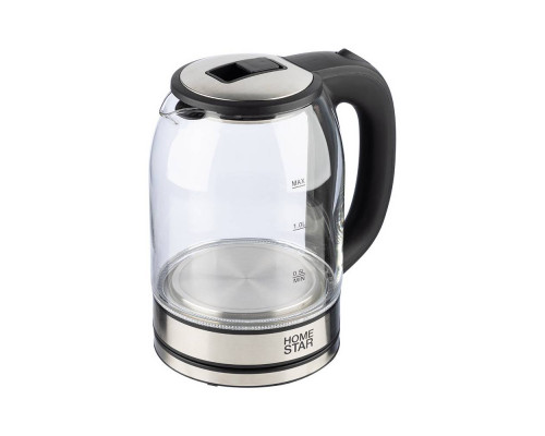 Чайник электрический Homestar HS-1042 105222 1,8л стекло 1500Вт черный