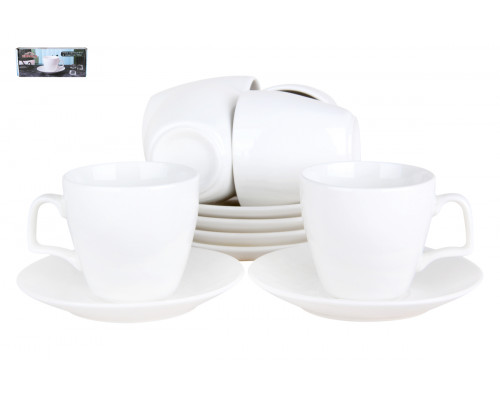 Кофейный сервиз КОРАЛЛ Классика NSF12-S-WN 12пр. 0,1л керамика белый