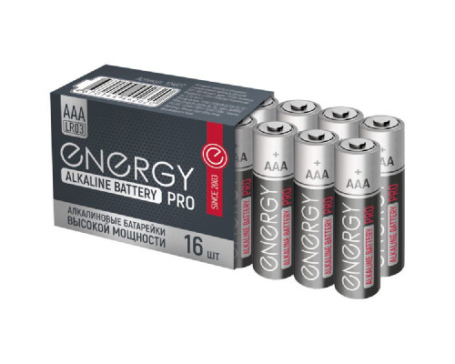 Батарейка алкалиновая ENERGY Pro LR03/16S (ААА) 104977 16шт