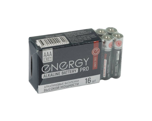Батарейка алкалиновая ENERGY Pro LR03/16S (ААА) 104977 16шт