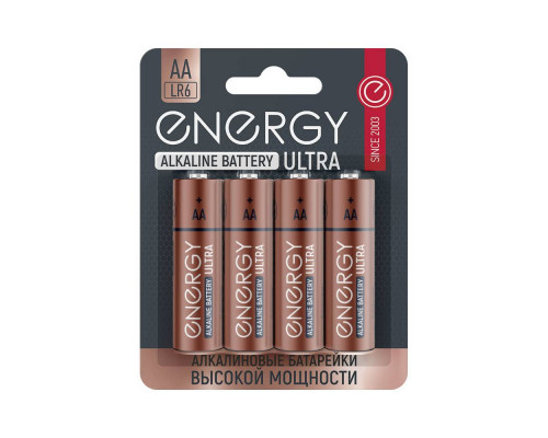 Батарейка алкалиновая ENERGY Ultra LR03/4B (АAА) 104405 4шт