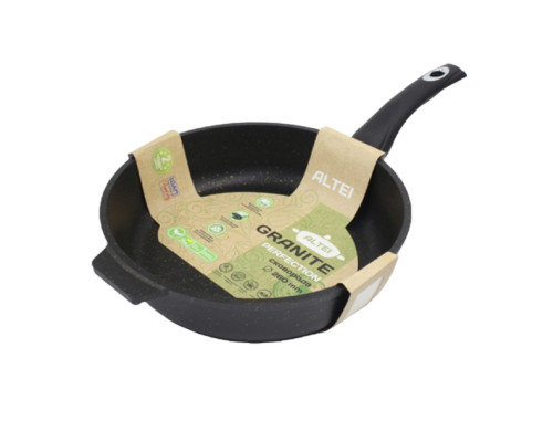 Сковорода ALTEI Granit Perfection black gold 02-2653-200 26см алюминий гран.покр. черн.-золот.