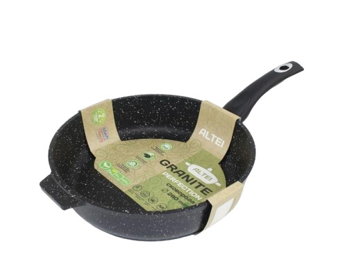 Сковорода ALTEI Granit Perfection black 02-2853-200 28см алюминий гран. чёрный