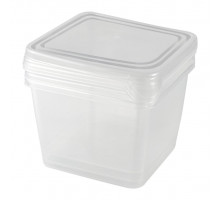 Набор контейнеров для заморозки PT Frozen 0,75л квадр. 115х115х110 мм 3шт нат.