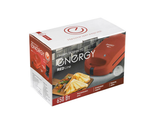 Сэндвич-тостер EN-272(105371) ENERGY 650Вт пластик красный
