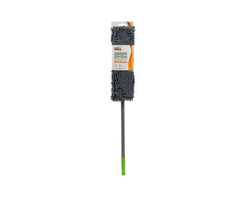 Швабра Рыжий кот Mop Click Лапша 310477 42x120см микрофибра рукоять телескоп. метал./пластик сер./зе