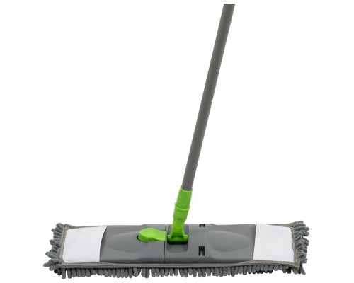 Швабра Рыжий кот Mop Click Лапша 310477 42x120см микрофибра рукоять телескоп. метал./пластик сер./зе