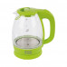 Чайник электрический Homestar HS-1012 зеленый стекло диск 1,7 л 2200 Вт