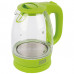 Чайник электрический Homestar HS-1012 зеленый стекло диск 1,7 л 2200 Вт