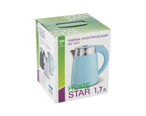 Чайник электрический Homestar HS-1021 102761 1,7л пластик 1500Вт голубой