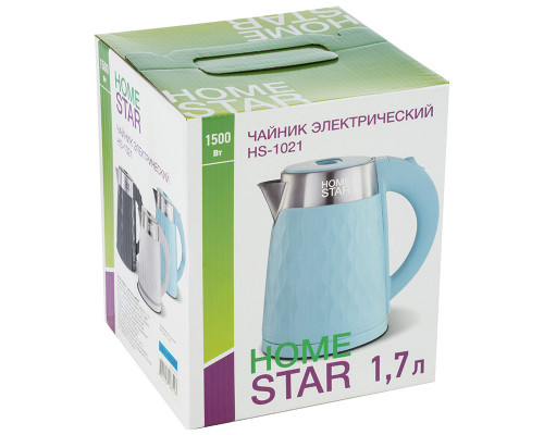 Чайник электрический Homestar HS-1021 102761 1,7л пластик 1500Вт голубой