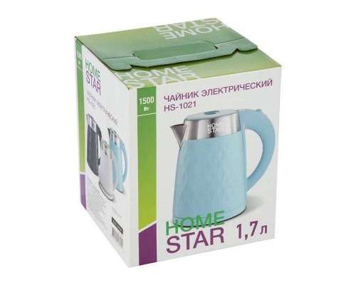 Чайник электрический Homestar HS-1021 102761 1,7л пластик 1500Вт голубой