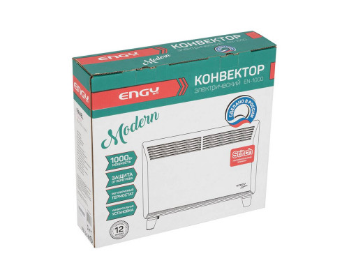 Конвектор электрический 102986 Engy Modern EN-1000 1000Вт 46х44,2х22,3см белый
