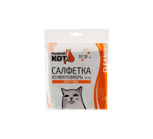 Салфетка для стекла M-05(310227) Рыжий кот 30х30см. микрофибра
