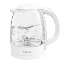 Чайник электрический Kelli KL-1386 KL-1386 1л стекло 2200Вт белый