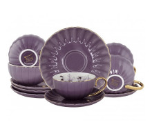 Чайный сервиз 12 пр. LENARDI 109-105, 0,25 л, фарф., сирен.
