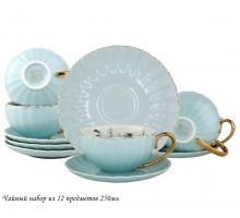 Чайный сервиз 12 пр. LENARDI 109-109, 0,25 л, фарф., голуб.