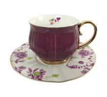 Чайный сервиз LENARDI 133-114 12пр. 0,24л фарфор белый/лиловый